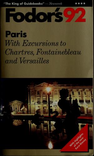 Cover for Fodor's 92 Paris