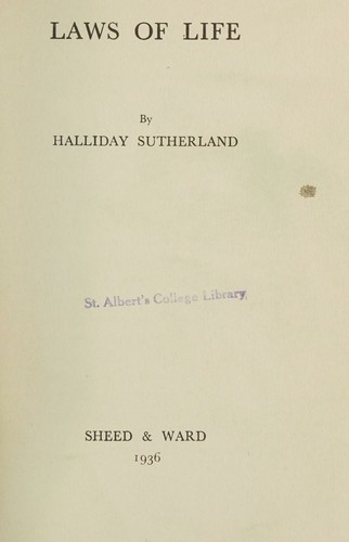 Cover for Laws of life
