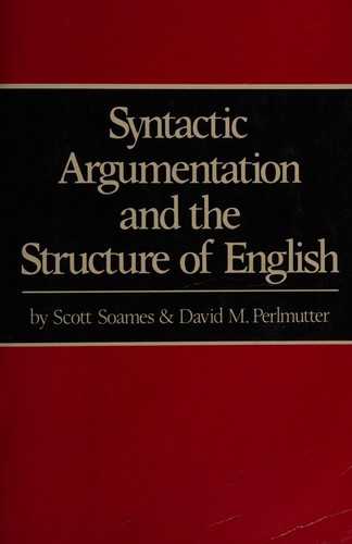 Cover for Syntactic argumentation and the structure of English