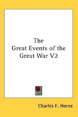 Cover for The Great Events of the Great War V2