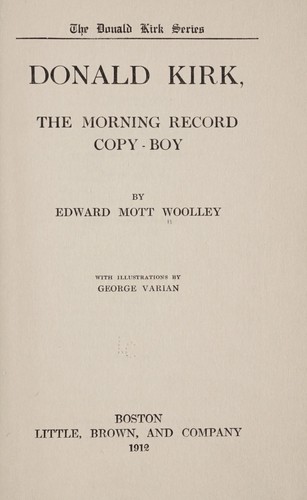 Cover for Donald Kirk, The morning Record copy-boy