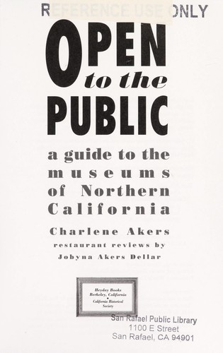 Cover for Open to the Public