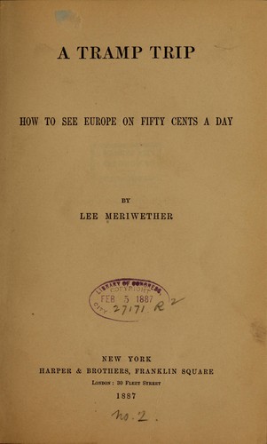 Cover for A tramp trip
