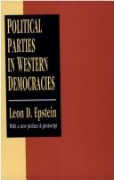 Cover for Political parties in Western democracies