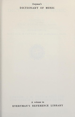 Cover for Everyman's dictionary of music