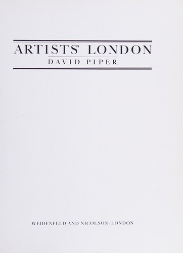 Cover for Artists' London