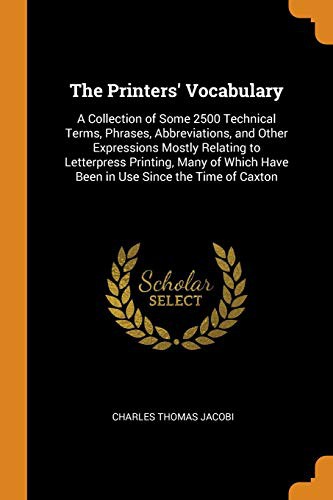 Cover for The Printers' Vocabulary