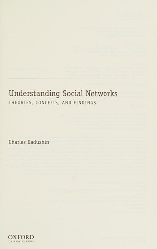 Cover for Understanding social networks
