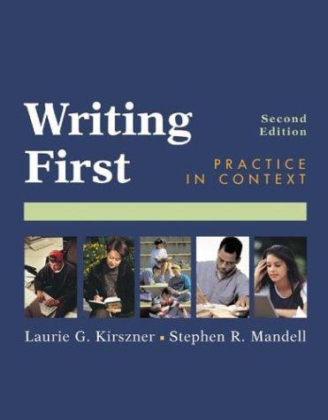 Cover for Writing First