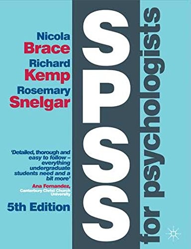 Cover for Spss for Psychologists