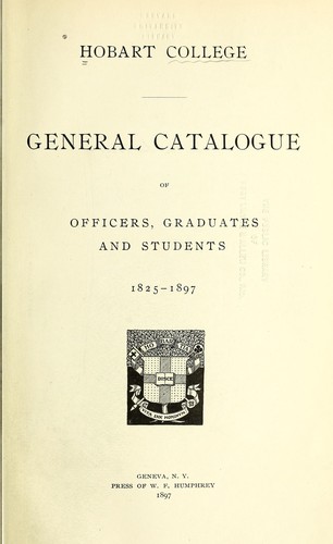Cover for General catalogue of officers, graduates and students, 1825-1897