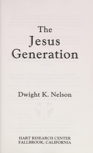 Cover for The Jesus generation