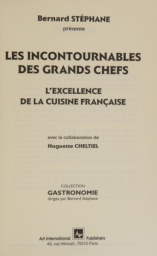 Cover for Les Incontournables des Grands Chefs