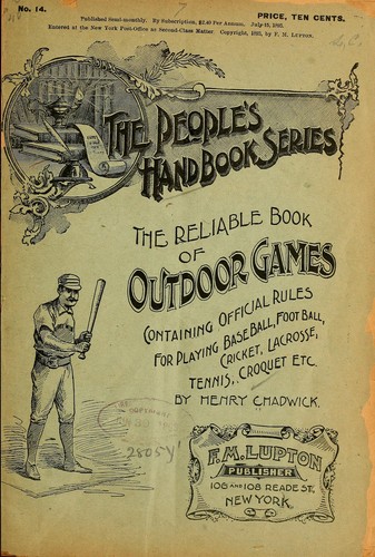 Cover for The reliable book of outdoor games