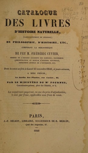 Cover for Livres d'histoire naturelle
