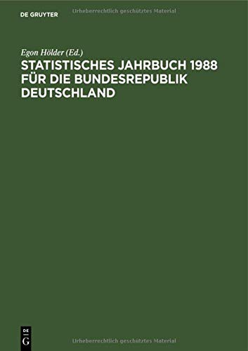Cover for Statistisches Jahrbuch 1988 Für Die Bundesrepublik Deutschland