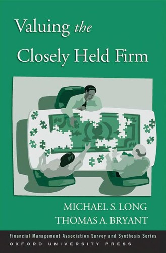 Cover for Valuing the closely held firm