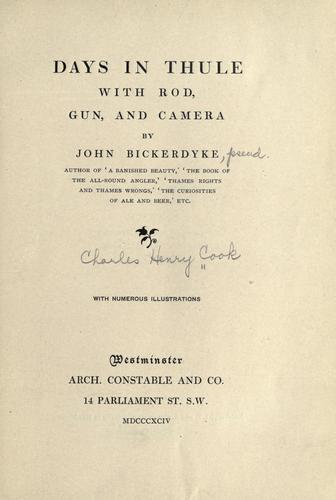Cover for Days in Thule with rod, gun, and camera