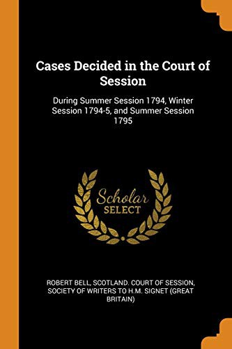 Cover for Cases Decided in the Court of Session
