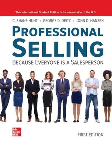 Cover for ISE Professional Selling