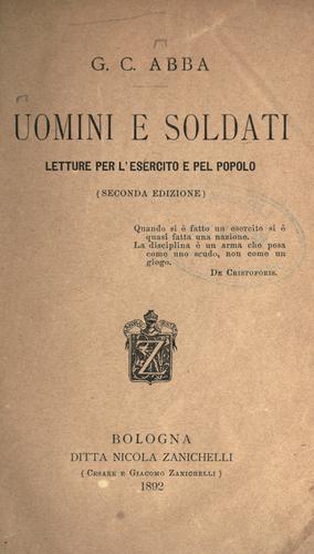 Cover for Uomini e soldati