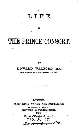 Cover for Life of the prince consort