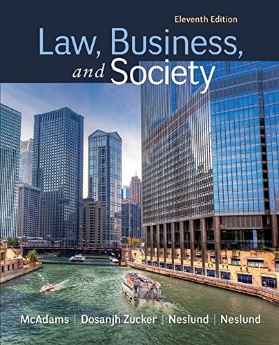 Cover for Law, Business and Society with Connect