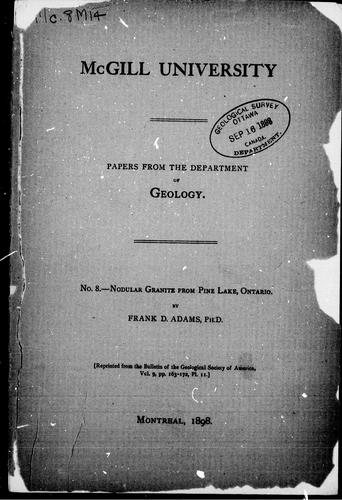 Cover for Nodular granite from Pine Lake, Ontario