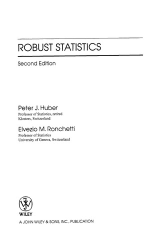 Cover for Robust statistics
