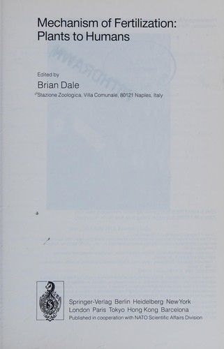 Cover for Mechanism of fertilization--plants to humans