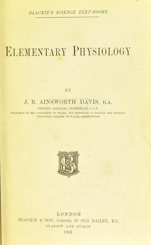 Cover for Elementary physiology