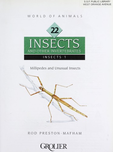 Cover for Insects and Other Invertebrates (World of Animals (Danbury, Conn.), V. 21-30.)