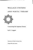 Cover for Wallace Stevens and poetic theory