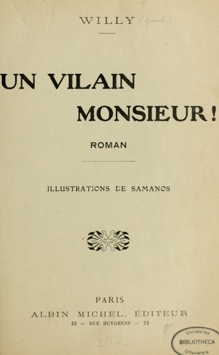 Cover for Un vilain monsieur