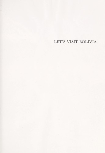 Cover for Let's visit Bolivia