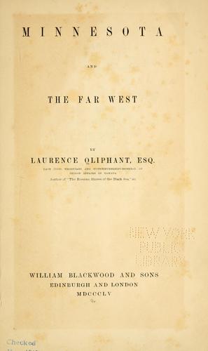 Cover for Minnesota and the far West