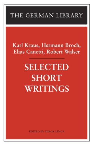 Cover for Selected Short Writings (German Library)