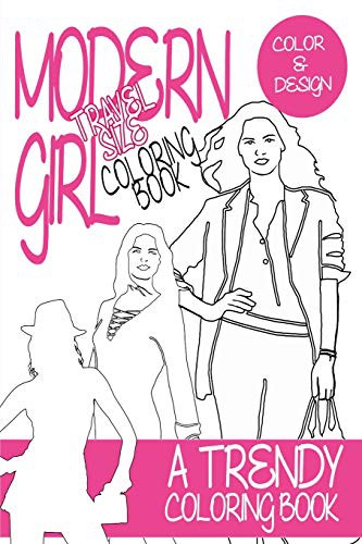 Cover for Modern Girl Coloring Book Travel Size