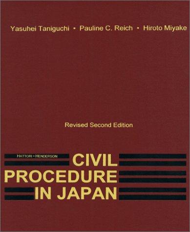 Cover for Civil Procedure In Japan, Revised 2nd Edition