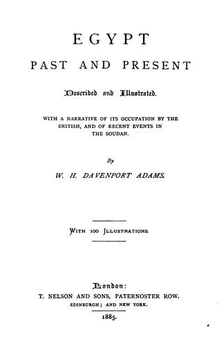 Cover for Egypt Past and Present: Described and Illustrated : with a Narrative of Its Occupation by the ...
