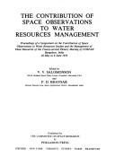 Cover for The contribution of space observations to water resources management