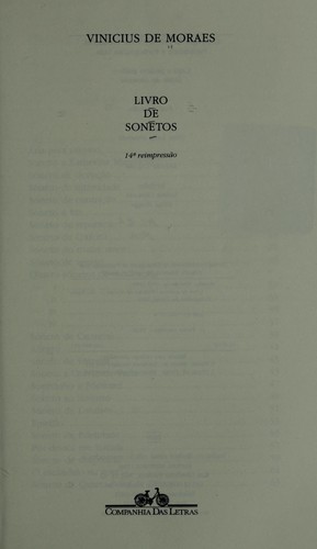 Cover for Livro de sonetos