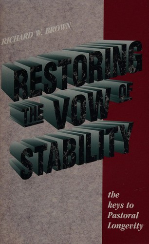 Cover for Restoring the vow of stability