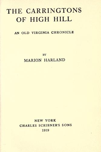 Cover for The Carringtons of High Hill