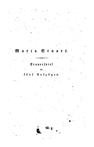 Cover for Maria Stuart: Ein Trauerspiel