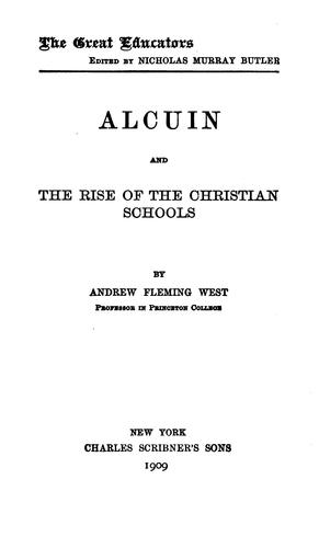 Cover for Alcuin and the rise of the Christian schools