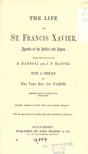 Cover for The life of St. Francis Xavier