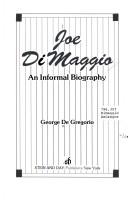 Cover for balls Joe DiMaggio, an informal biography
