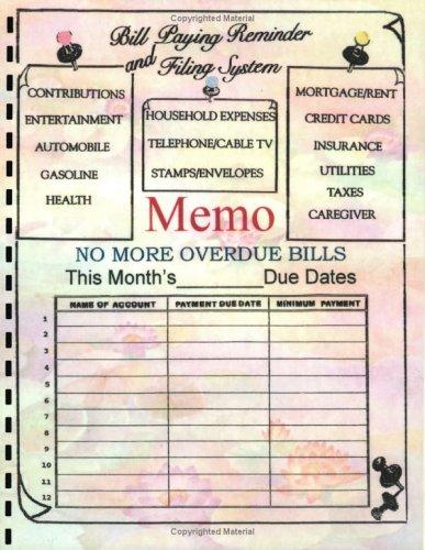 Cover for Bill Paying Reminder and Filing System