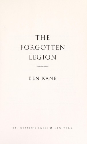 Cover for The forgotten legion